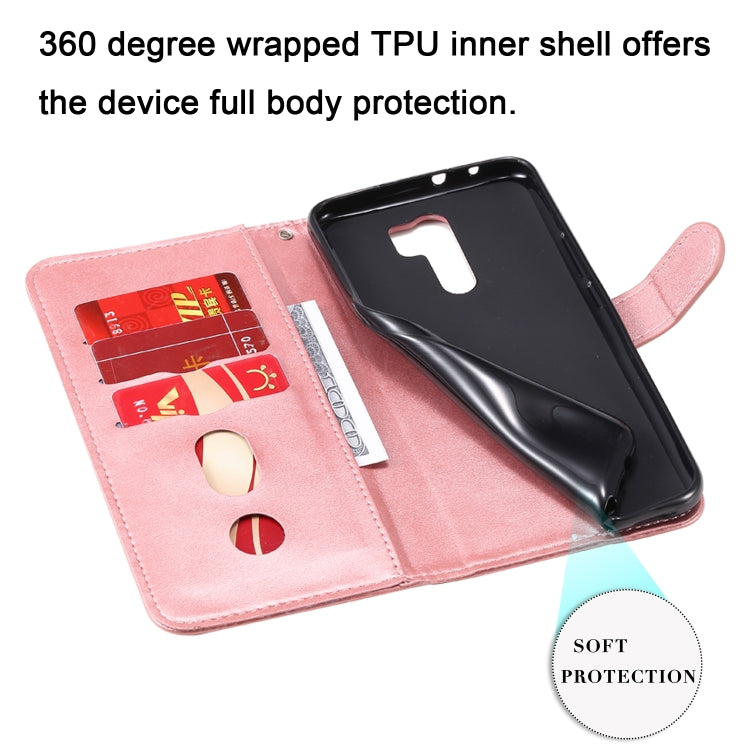 For Xiaomi Redmi 9 Fashion Calf Texture Zipper Horizontal Flip Leather Case with Holder & Card Slots & Wallet Function