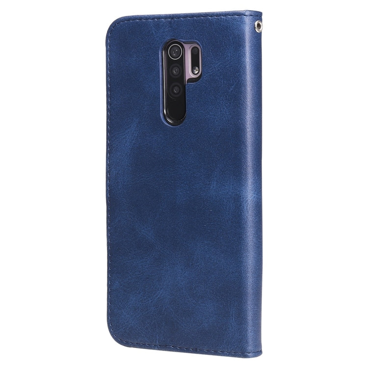 For Xiaomi Redmi 9 Fashion Calf Texture Zipper Horizontal Flip Leather Case with Holder & Card Slots & Wallet Function