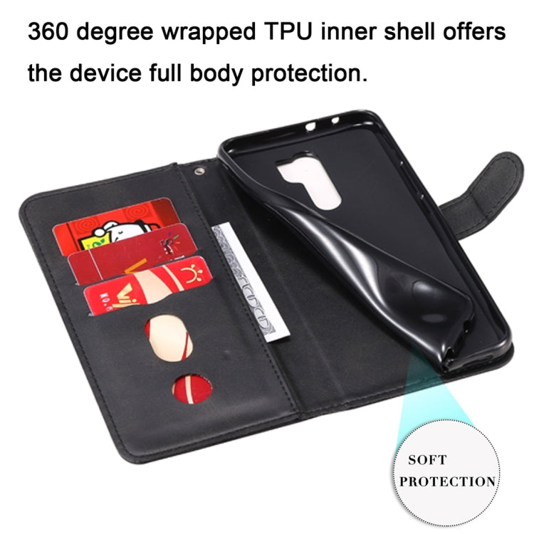 For Xiaomi Redmi 9 Fashion Calf Texture Zipper Horizontal Flip Leather Case with Holder & Card Slots & Wallet Function