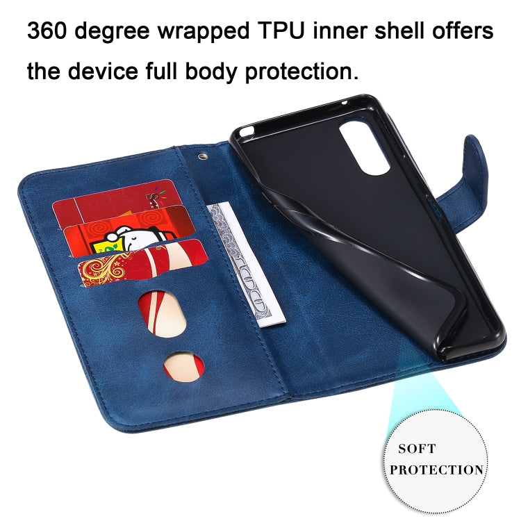 For Sony Xperia 10 II Fashion Calf Texture Zipper Horizontal Flip Leather Case with Holder & Card Slots & Wallet Function