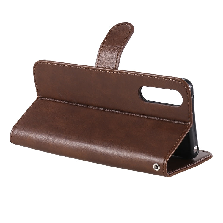 For Sony Xperia 10 II Fashion Calf Texture Zipper Horizontal Flip Leather Case with Holder & Card Slots & Wallet Function