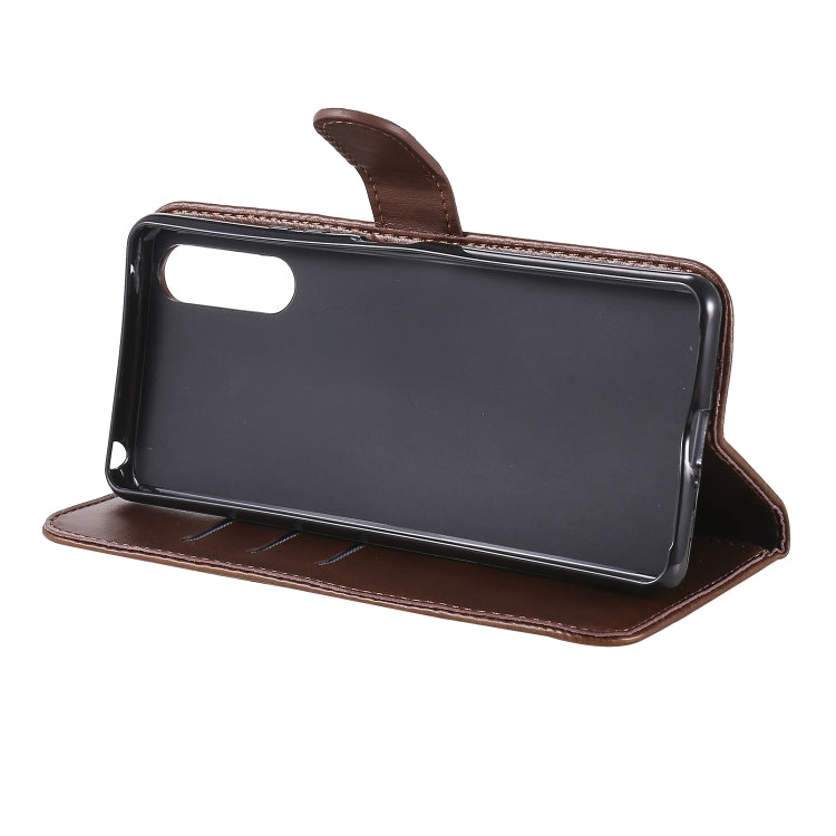 For Sony Xperia 10 II Fashion Calf Texture Zipper Horizontal Flip Leather Case with Holder & Card Slots & Wallet Function