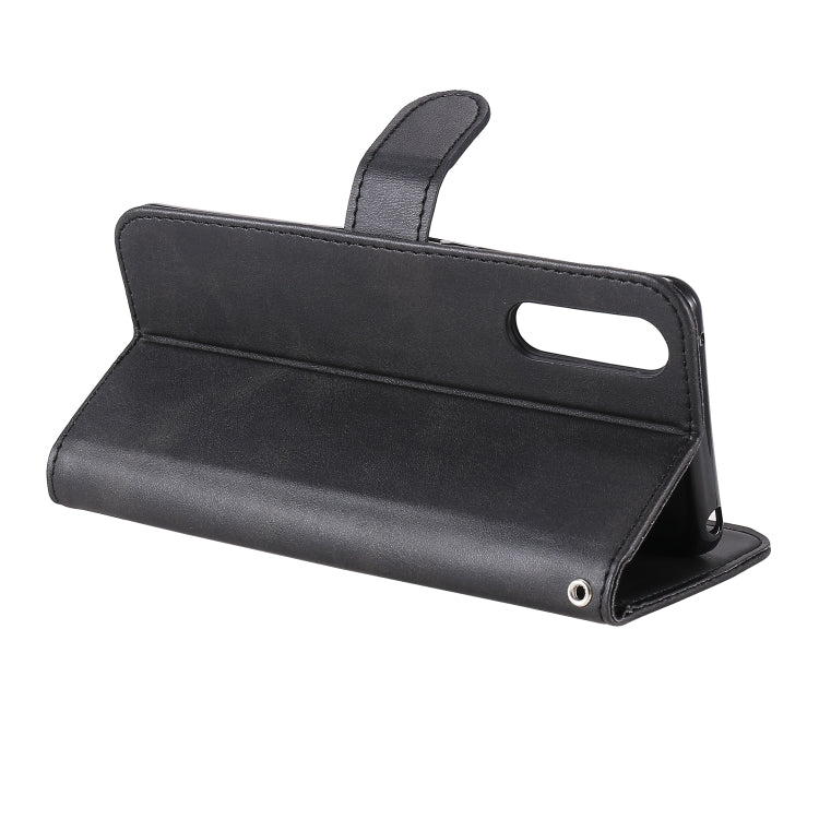 For Sony Xperia 10 II Fashion Calf Texture Zipper Horizontal Flip Leather Case with Holder & Card Slots & Wallet Function