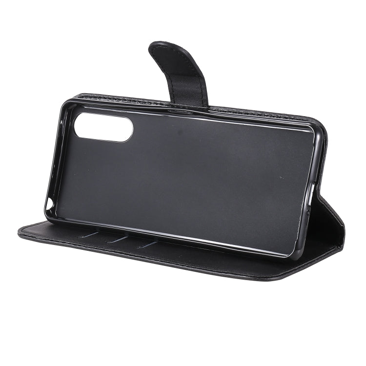 For Sony Xperia 10 II Fashion Calf Texture Zipper Horizontal Flip Leather Case with Holder & Card Slots & Wallet Function