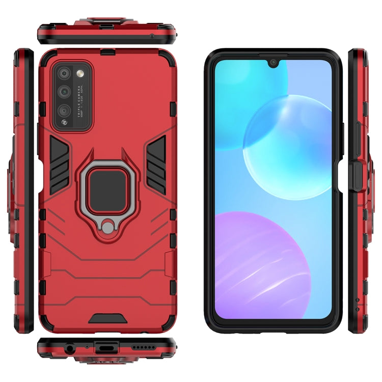 For Huawei Honor 30 Lite Shockproof PC + TPU Protective Case with Magnetic Ring Holder