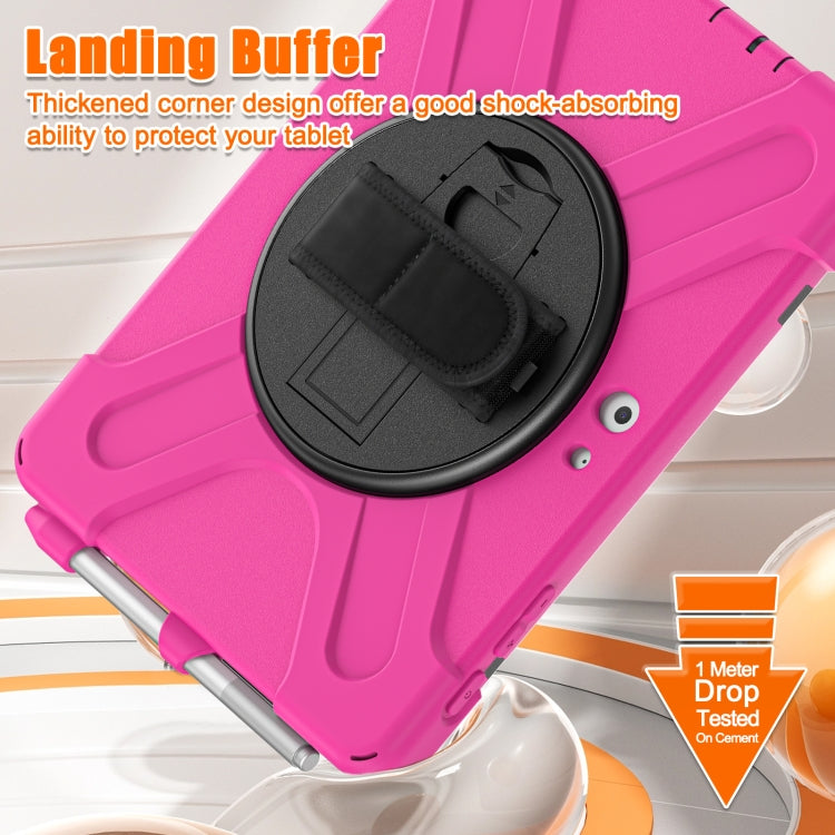 For Microsoft Surface Go 2 Shockproof Colorful Silicone + PC Protective Case with Holder & Shoulder Strap & Hand Strap & Pen Slot