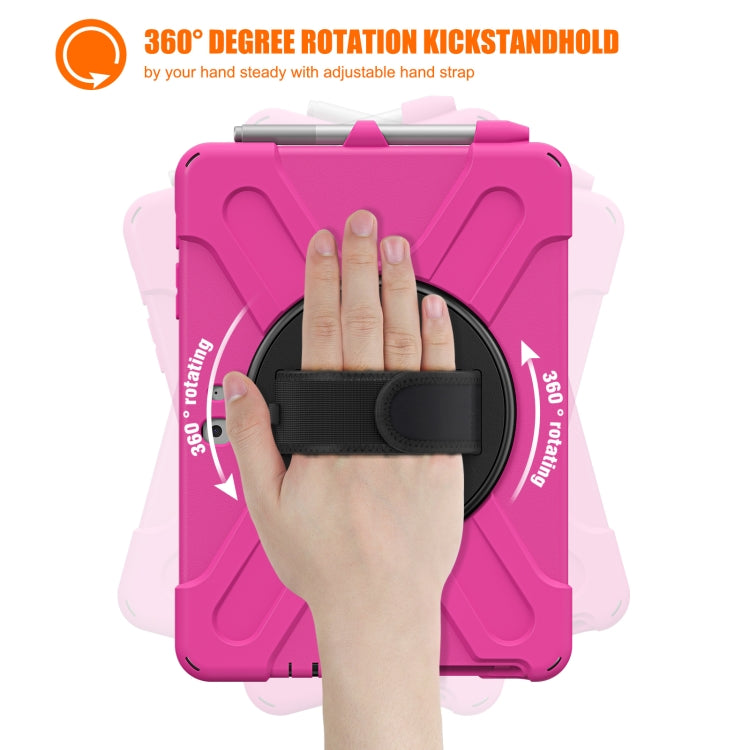 For Microsoft Surface Go 2 Shockproof Colorful Silicone + PC Protective Case with Holder & Shoulder Strap & Hand Strap & Pen Slot