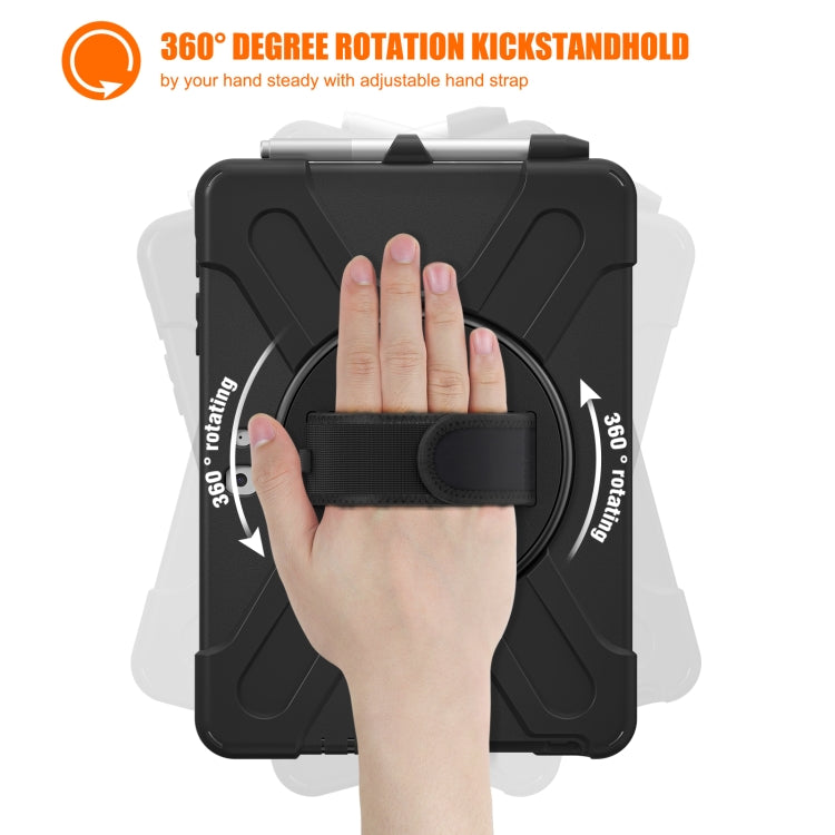 For Microsoft Surface Go 2 Shockproof Colorful Silicone + PC Protective Case with Holder & Shoulder Strap & Hand Strap & Pen Slot