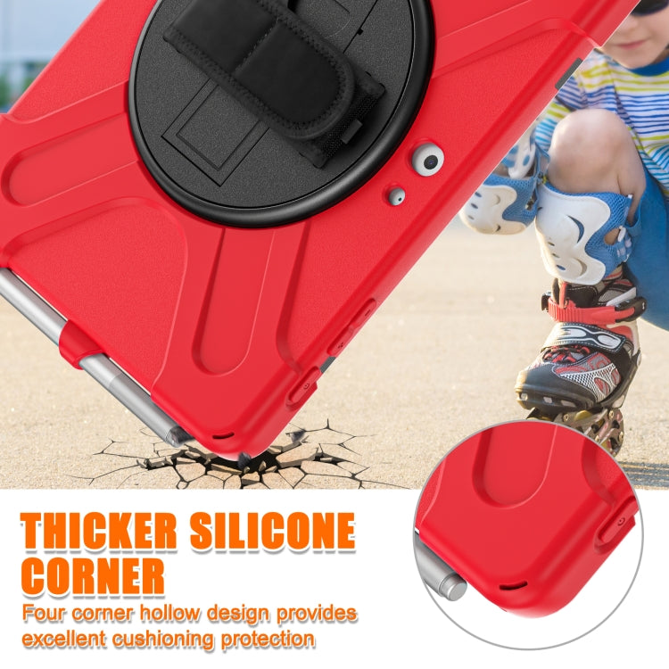 For Microsoft Surface Go 2 Shockproof Colorful Silicone + PC Protective Case with Holder & Shoulder Strap & Hand Strap & Pen Slot