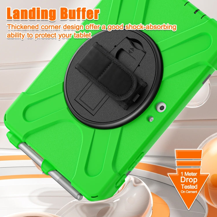 For Microsoft Surface Go 2 Shockproof Colorful Silicone + PC Protective Case with Holder & Shoulder Strap & Hand Strap & Pen Slot