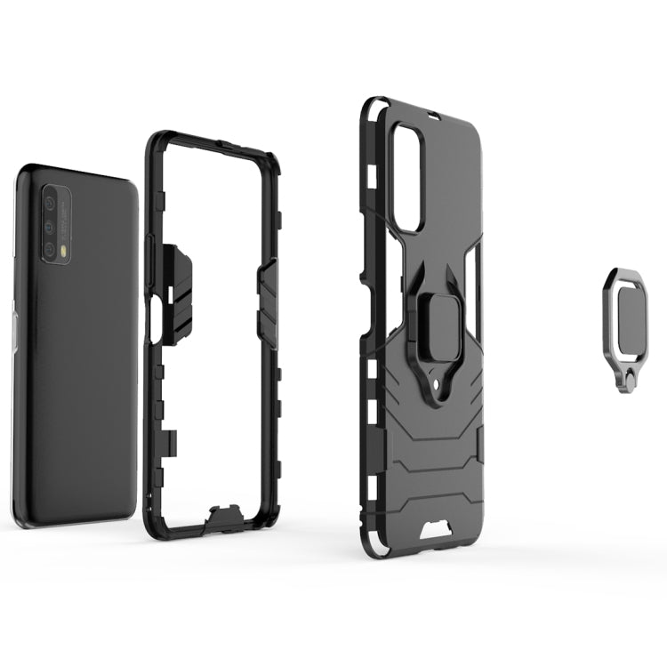 For Vivo iQOO Z1x Shockproof PC + TPU Protective Case with Magnetic Ring Holder