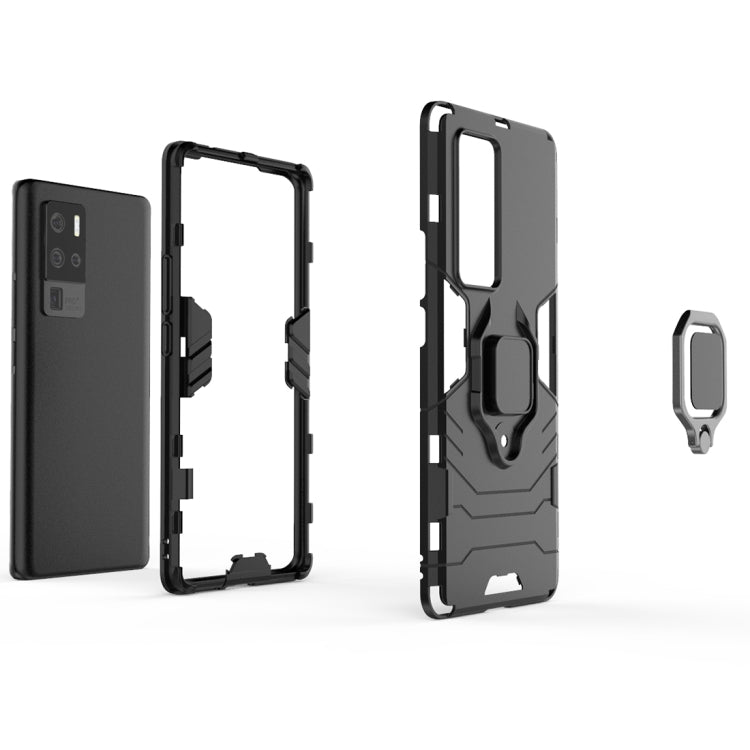 For Vivo X50 Pro+ Shockproof PC + TPU Protective Case with Magnetic Ring Holder