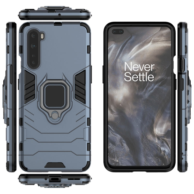 For OnePlus Nord Shockproof PC + TPU Protective Case with Magnetic Ring Holder