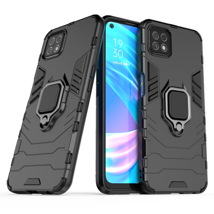 For OPPO A72 5G Shockproof PC + TPU Protective Case with Magnetic Ring Holder