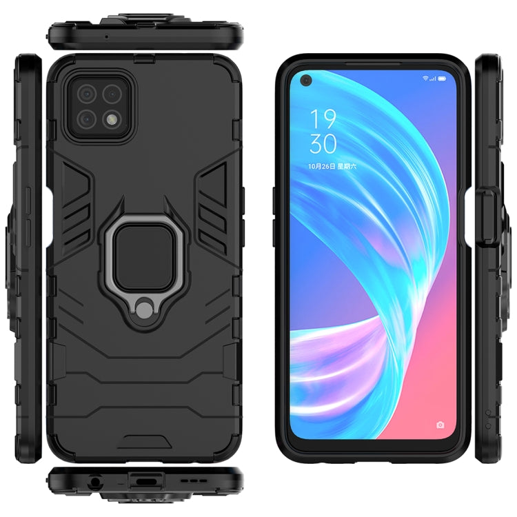 For OPPO A72 5G Shockproof PC + TPU Protective Case with Magnetic Ring Holder