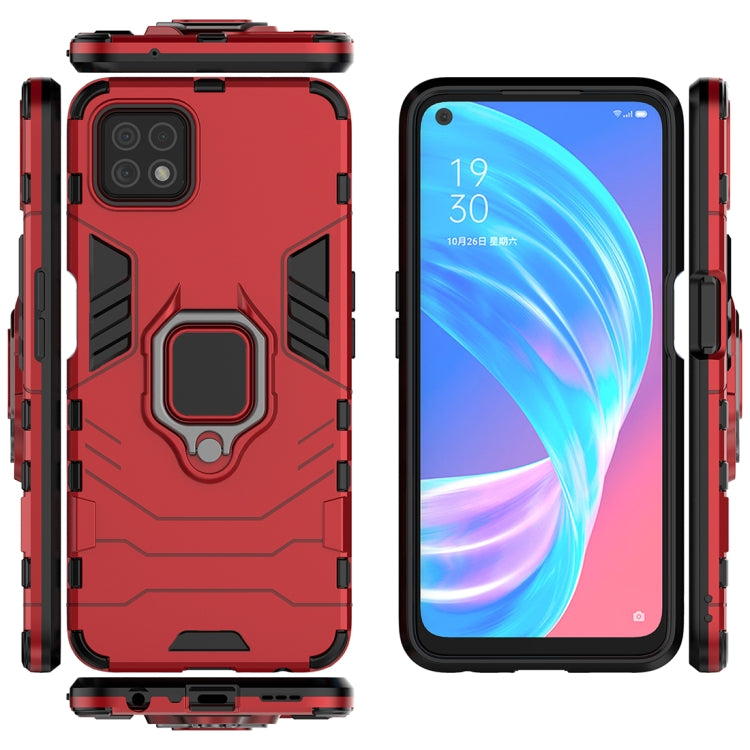 For OPPO A72 5G Shockproof PC + TPU Protective Case with Magnetic Ring Holder