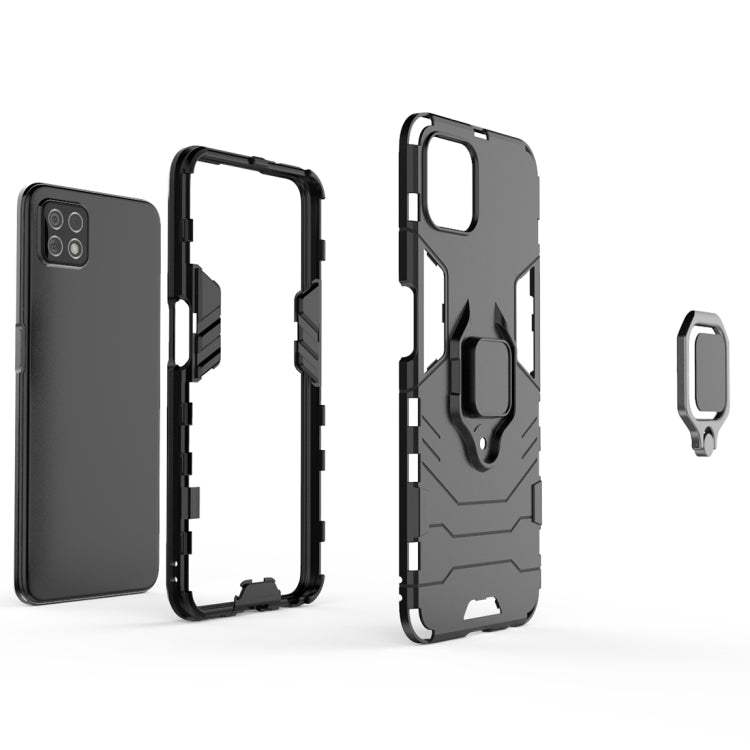 For OPPO A72 5G Shockproof PC + TPU Protective Case with Magnetic Ring Holder