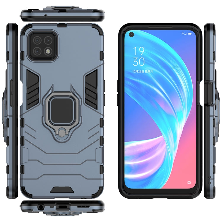 For OPPO A72 5G Shockproof PC + TPU Protective Case with Magnetic Ring Holder