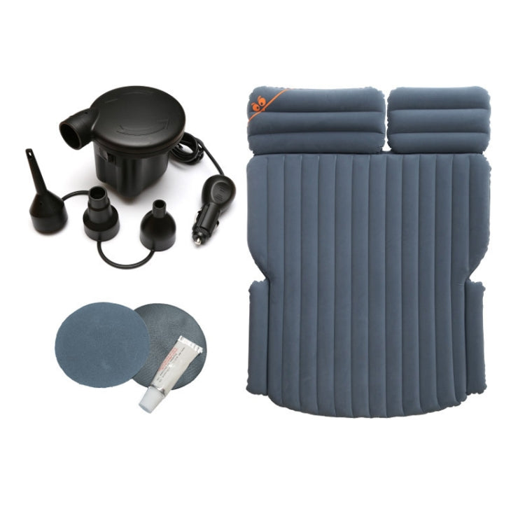 01-A1-6 Flocking Car 6-port 6/4 Ratio Multifunctional Travel Inflatable Mattress Air Bed Camping Back Seat Couch