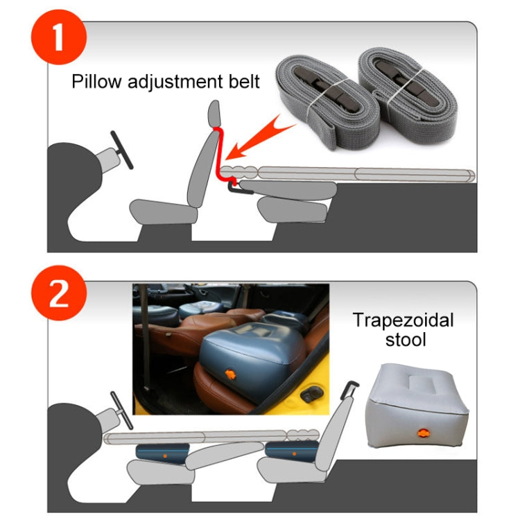 10-B4-6 Cloth Car / Household + 4 Step Stool 6-port 6/4 Ratio Multifunctional Travel Inflatable Mattress Air Bed Camping Back Seat Couch