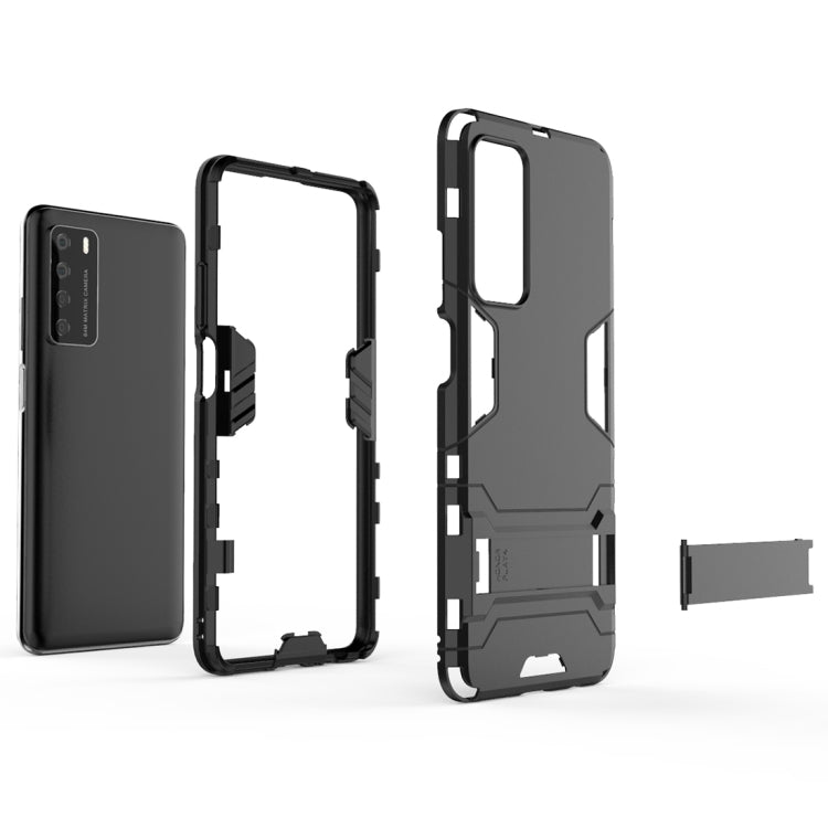 For Huawei Honor Play 4 PC + TPU Shockproof Protective Case with Invisible Holder