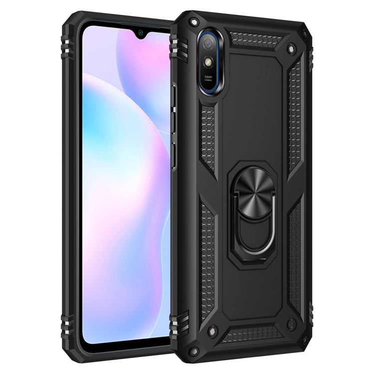 For Xiaomi Redmi 9A Shockproof TPU + PC Protective Case with 360 Degree Rotating Holder