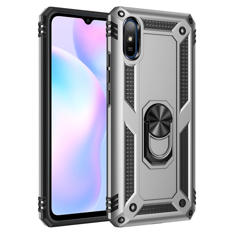 For Xiaomi Redmi 9A Shockproof TPU + PC Protective Case with 360 Degree Rotating Holder