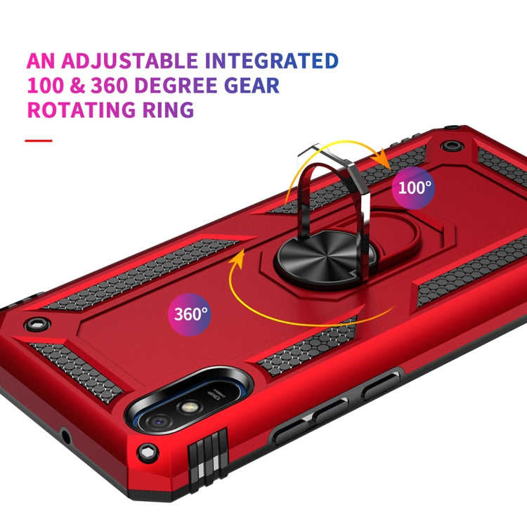 For Xiaomi Redmi 9A Shockproof TPU + PC Protective Case with 360 Degree Rotating Holder