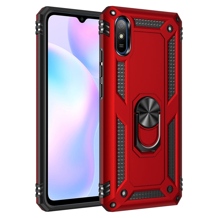 For Xiaomi Redmi 9A Shockproof TPU + PC Protective Case with 360 Degree Rotating Holder