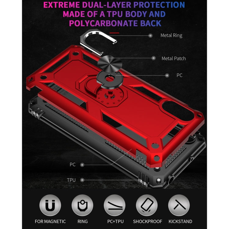 For Xiaomi Redmi 9A Shockproof TPU + PC Protective Case with 360 Degree Rotating Holder