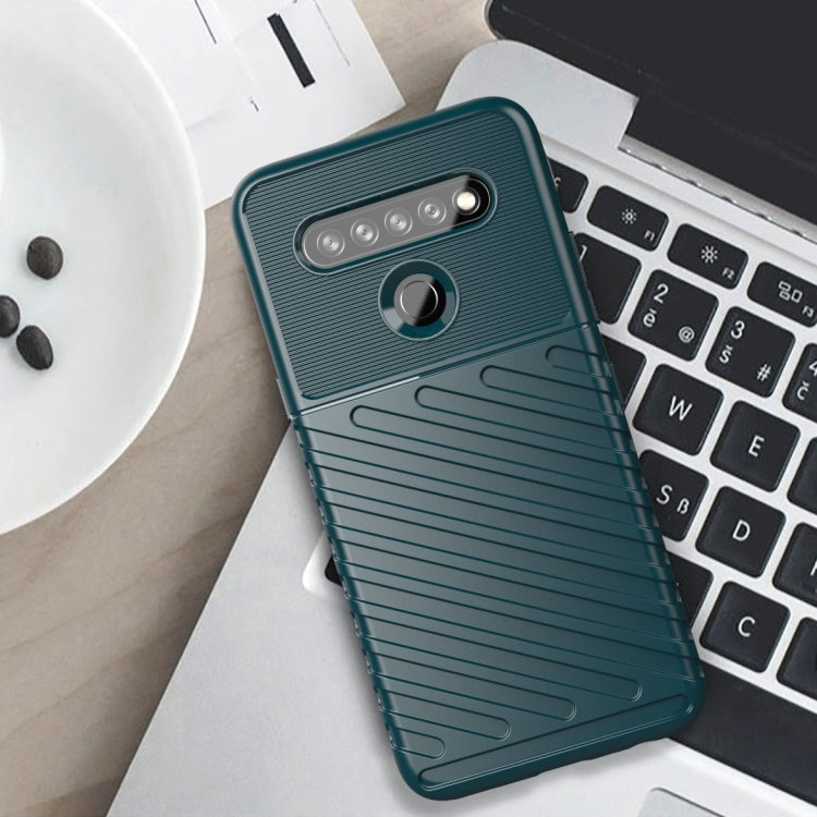 For LG K61 Thunderbolt Shockproof TPU Protective Soft Case(Green)