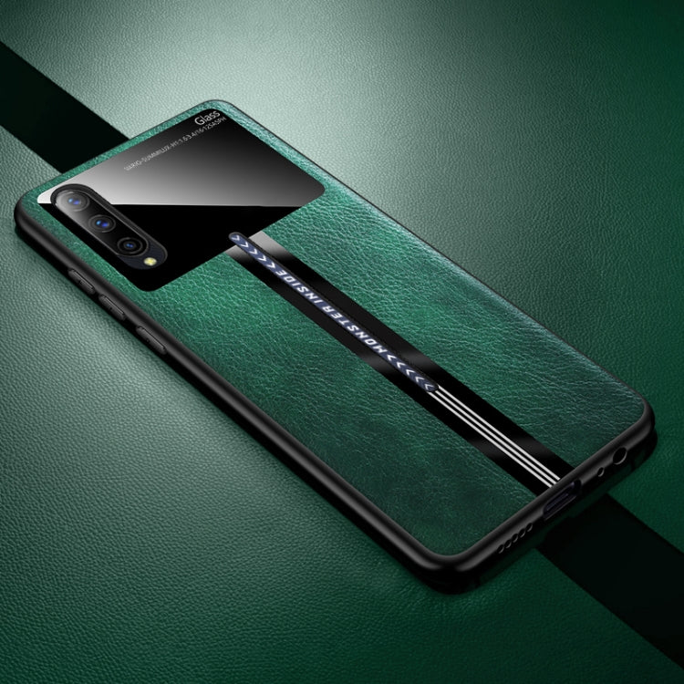 For Vivo iQOO Pro Leather Texture PU + Glass + TPU Shockproof Protective Case