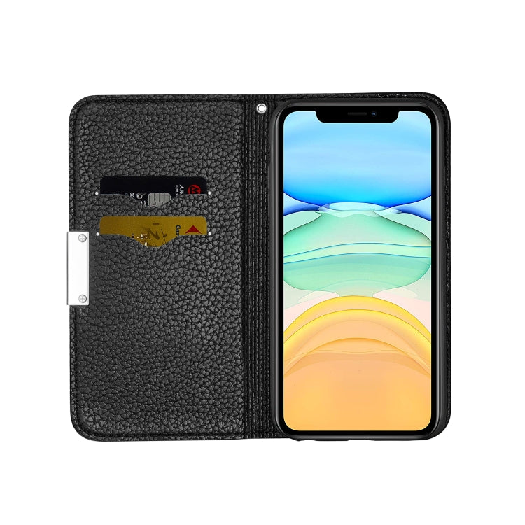 For iPhone 12 mini Litchi Texture Horizontal Flip Leather Case with Holder & Card Slots