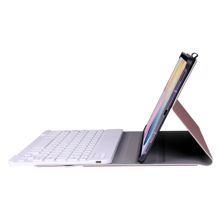 A870 For Samsung Galaxy Tab S7 T870/T875 11 inch Detachable Bluetooth Keyboard Ultrathin Horizontal Flip Leather Tablet Case with Holder & Elastic Band
