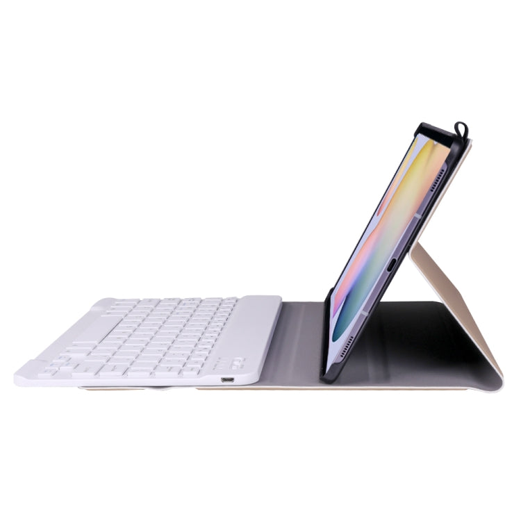A870 For Samsung Galaxy Tab S7 T870/T875 11 inch Detachable Bluetooth Keyboard Ultrathin Horizontal Flip Leather Tablet Case with Holder & Elastic Band