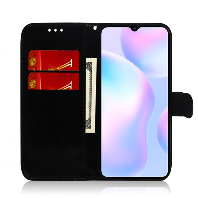 For Xiaomi Redmi 9A Imitated Mirror Surface Horizontal Flip Leather Case with Holder & Card Slots & Wallet & Lanyard