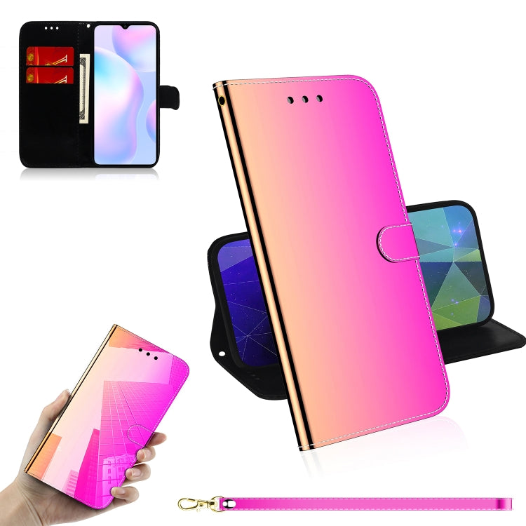 For Xiaomi Redmi 9A Imitated Mirror Surface Horizontal Flip Leather Case with Holder & Card Slots & Wallet & Lanyard