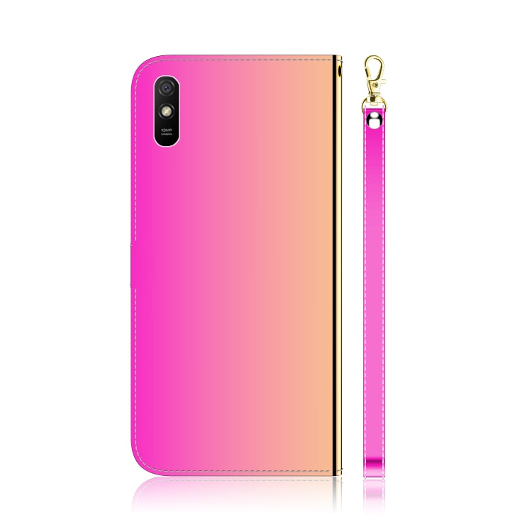 For Xiaomi Redmi 9A Imitated Mirror Surface Horizontal Flip Leather Case with Holder & Card Slots & Wallet & Lanyard