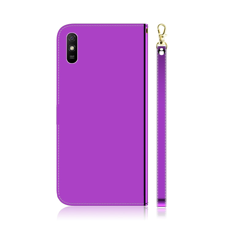 For Xiaomi Redmi 9A Imitated Mirror Surface Horizontal Flip Leather Case with Holder & Card Slots & Wallet & Lanyard