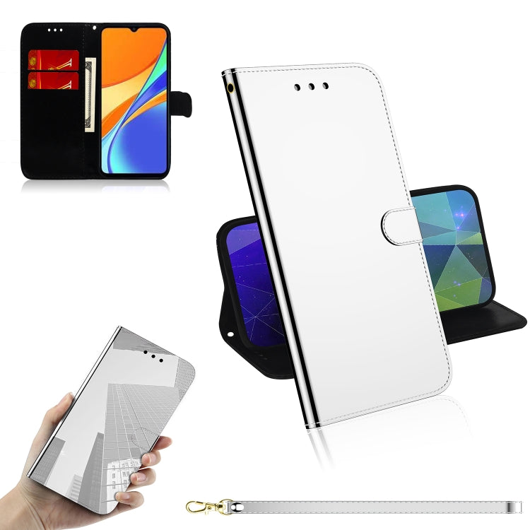 For Xiaomi Redmi 9C Imitated Mirror Surface Horizontal Flip Leather Case with Holder & Card Slots & Wallet & Lanyard
