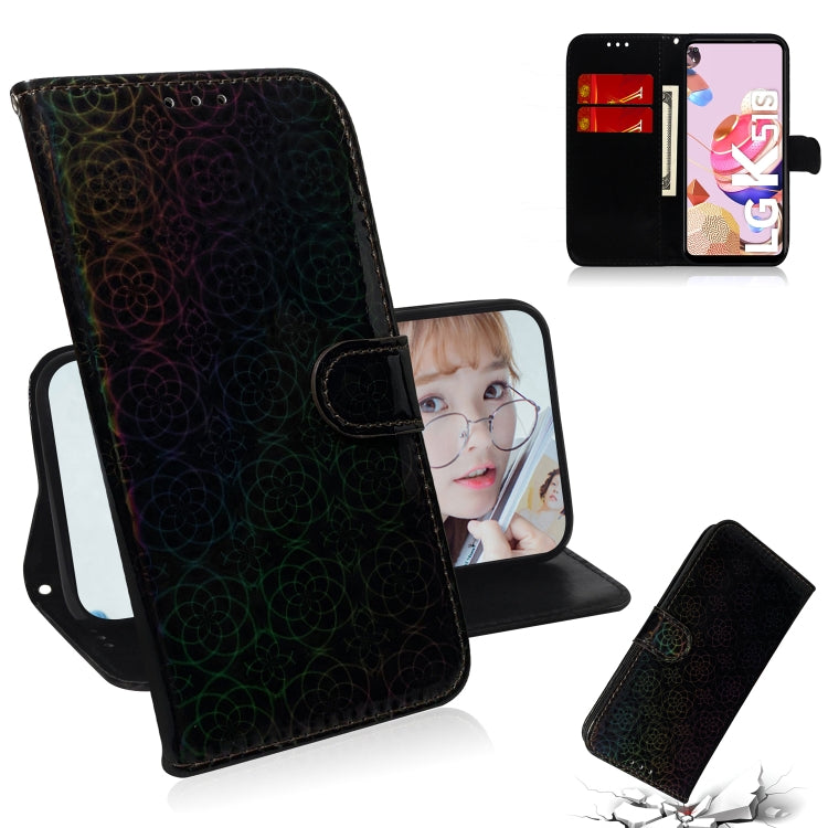 For LG K51S Solid Color Colorful Magnetic Buckle Horizontal Flip PU Leather Case with Holder & Card Slots & Wallet & Lanyard