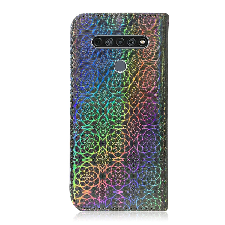 For LG K61 Solid Color Colorful Magnetic Buckle Horizontal Flip PU Leather Case with Holder & Card Slots & Wallet & Lanyard