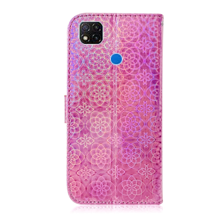 For Xiaomi Redmi 9C Solid Color Colorful Magnetic Buckle Horizontal Flip PU Leather Case with Holder & Card Slots & Wallet & Lanyard