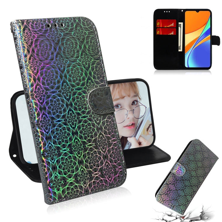 For Xiaomi Redmi 9C Solid Color Colorful Magnetic Buckle Horizontal Flip PU Leather Case with Holder & Card Slots & Wallet & Lanyard