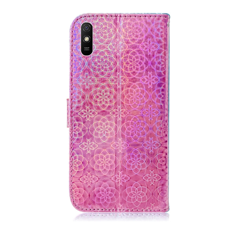 For Xiaomi Redmi 9A Solid Color Colorful Magnetic Buckle Horizontal Flip PU Leather Case with Holder & Card Slots & Wallet & Lanyard