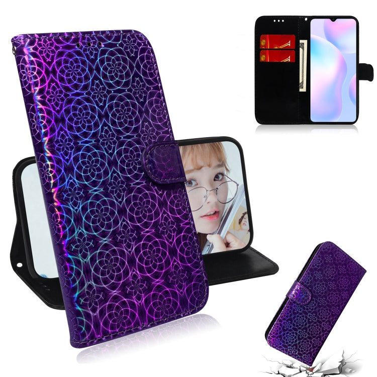 For Xiaomi Redmi 9A Solid Color Colorful Magnetic Buckle Horizontal Flip PU Leather Case with Holder & Card Slots & Wallet & Lanyard