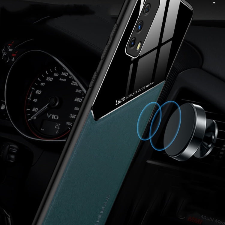 For Vivo iQOO Z1x All-inclusive Leather + Organic Glass Phone Case with Metal Iron Sheet