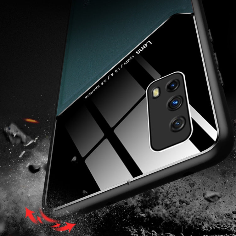 For Vivo iQOO Z1x All-inclusive Leather + Organic Glass Phone Case with Metal Iron Sheet