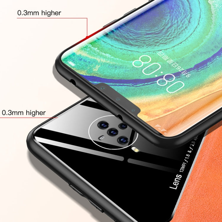 For Vivo S6 All-inclusive Leather + Organic Glass Phone Case with Metal Iron Sheet