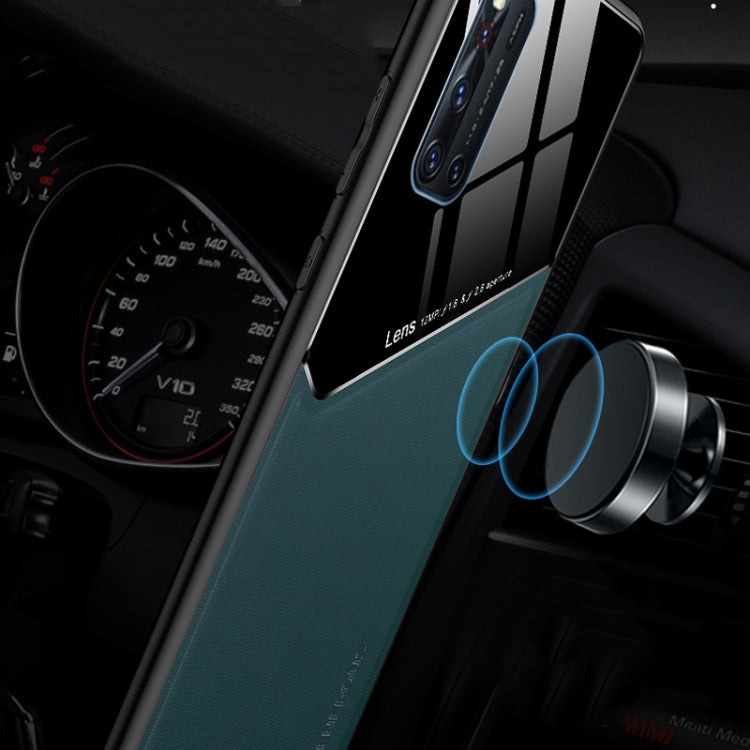 For Vivo V19 All-inclusive Leather + Organic Glass Phone Case with Metal Iron Sheet